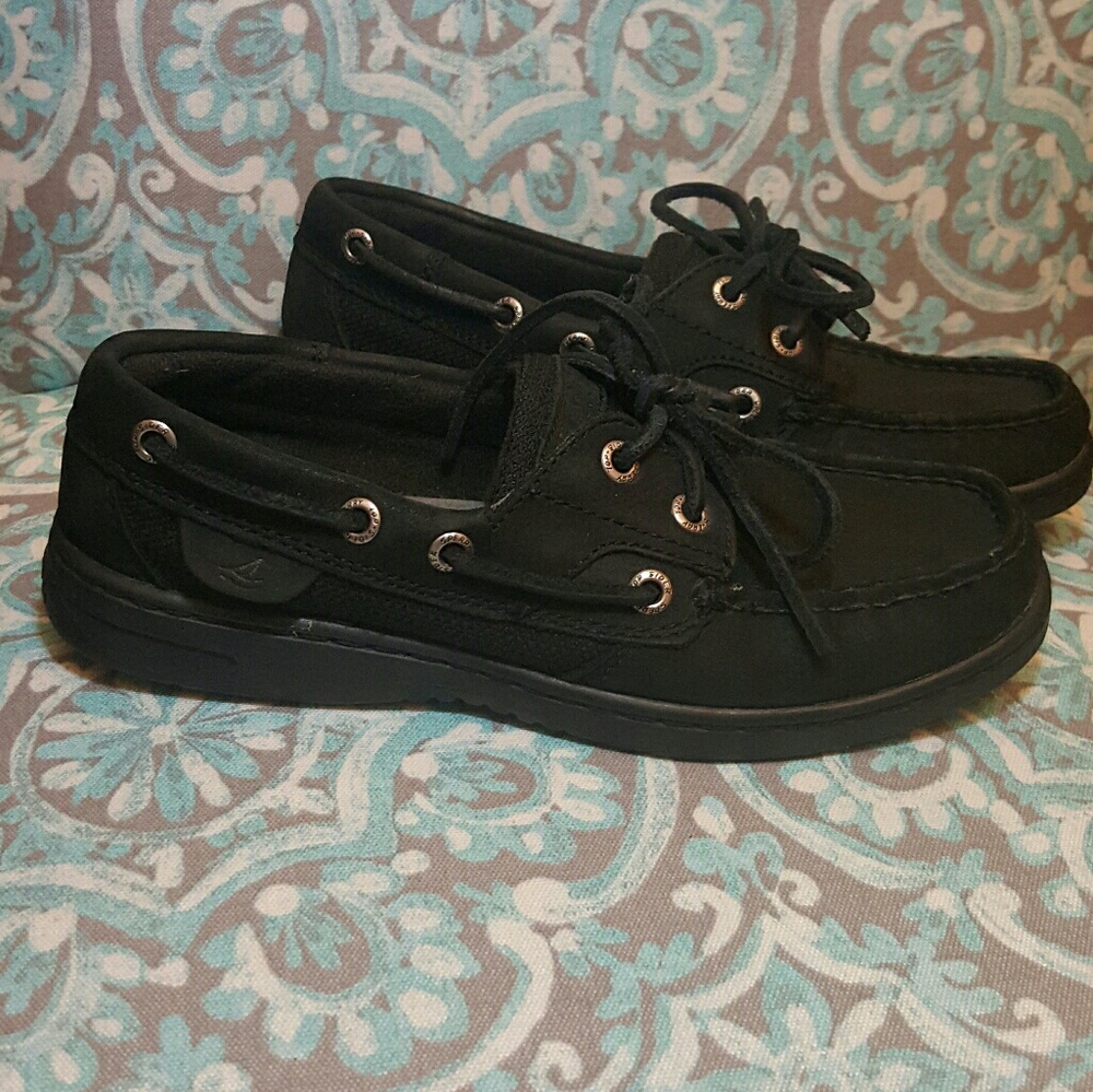 All Black Sperry's